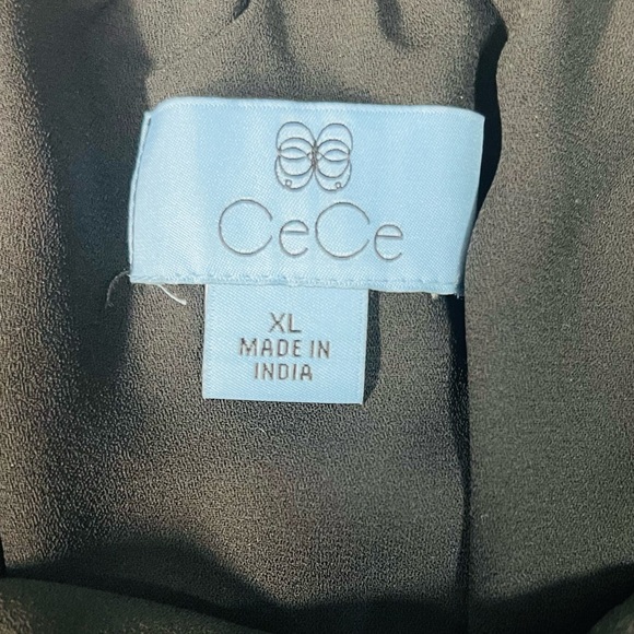 CeCe Black Floral Off-Shoulder Blouse - Picture 6 of 6